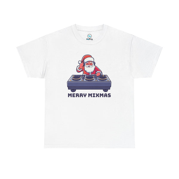 Merry Mixmas DJ Santa - Unisex Heavy Cotton Tee
