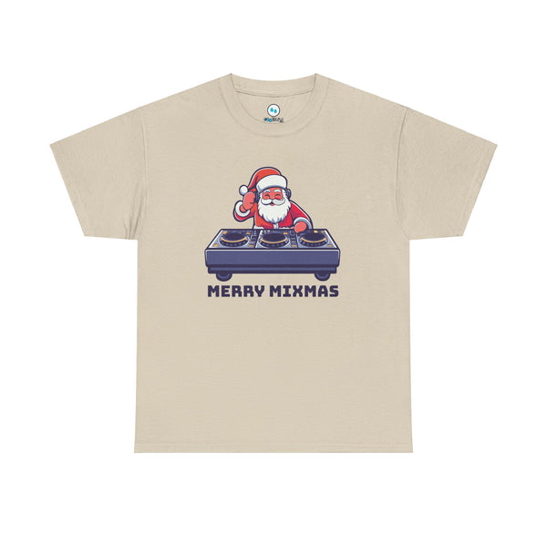 Merry Mixmas DJ Santa - Unisex Heavy Cotton Tee