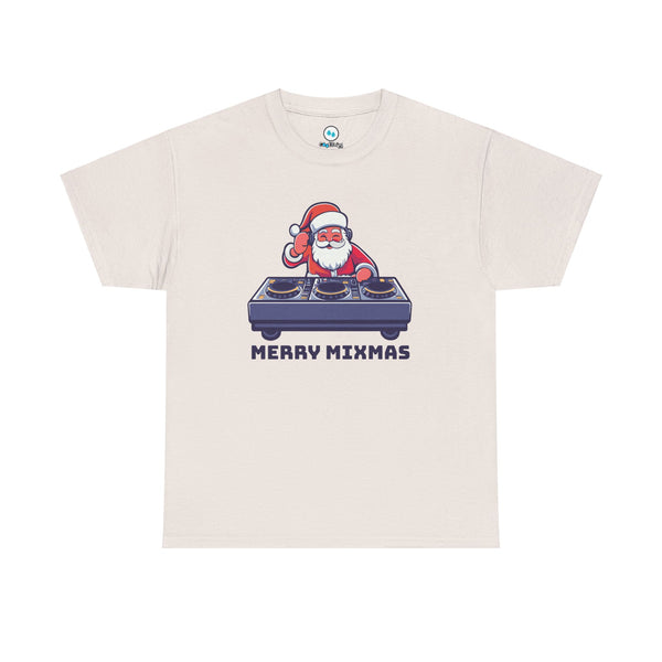 Merry Mixmas DJ Santa - Unisex Heavy Cotton Tee