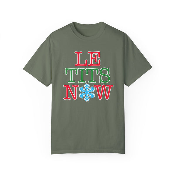 Le Tits Now - Let It Snow - Funny Holiday Festive T-Shirt