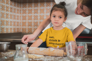 Get Your Gobble On with the Eat, Drink & Cranberry Kids Tee!