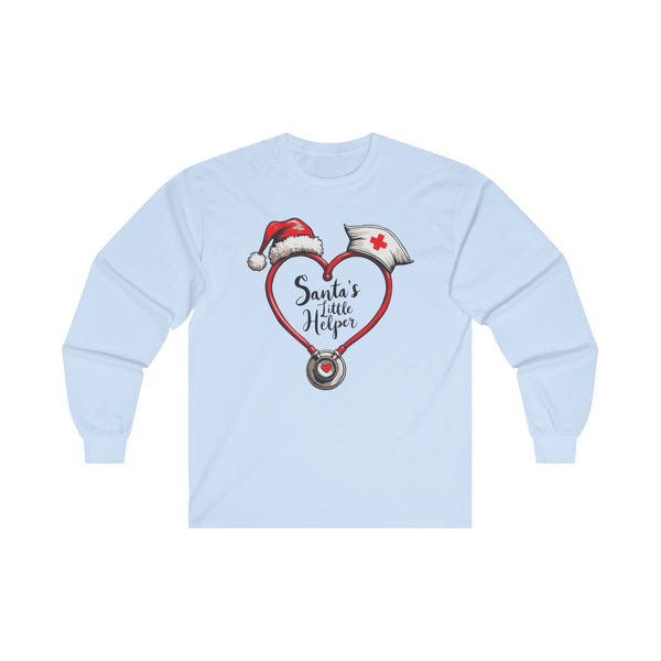 Santa's Little Helper Long Sleeve Tee - Unisex Holiday Shirt