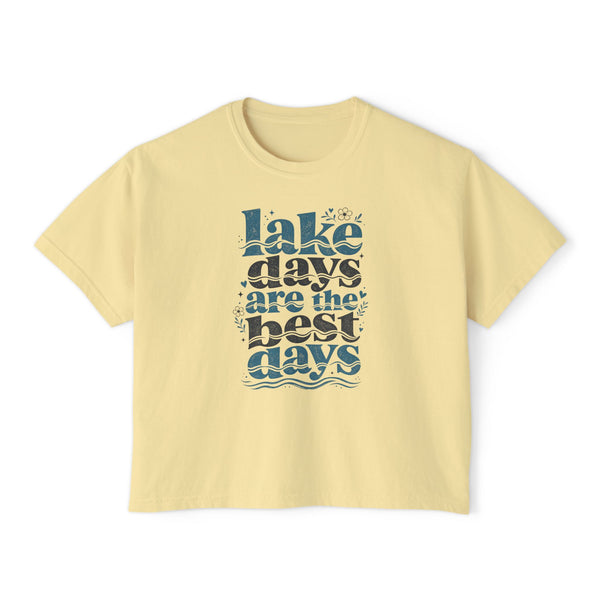 Lake Days Best Days - Womens Boxy Tee