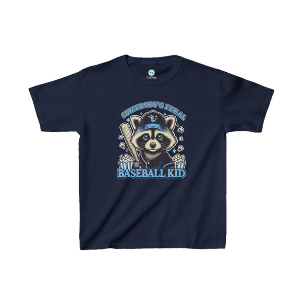 "Somebody's Feral Baseball Kid" - Heavy Cotton Kids Tee