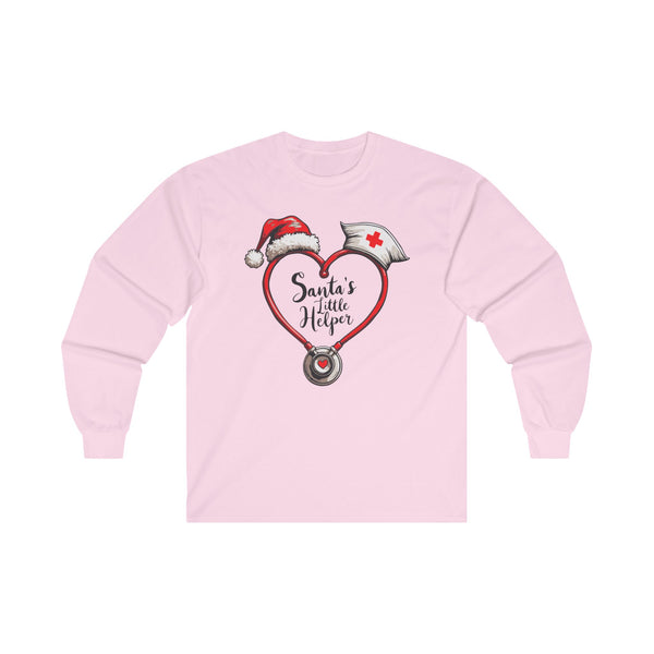 Santa's Little Helper Long Sleeve Tee - Unisex Holiday Shirt