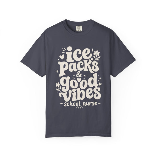 School Nurse Ice Packs - Comfort Colors Tee