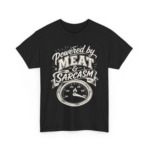 Powered by Meat & Sarcasm - T-Shirt