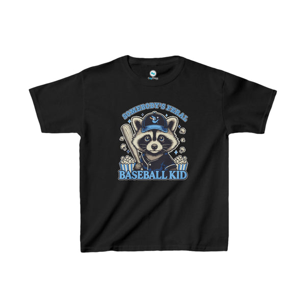 "Somebody's Feral Baseball Kid" - Heavy Cotton Kids Tee