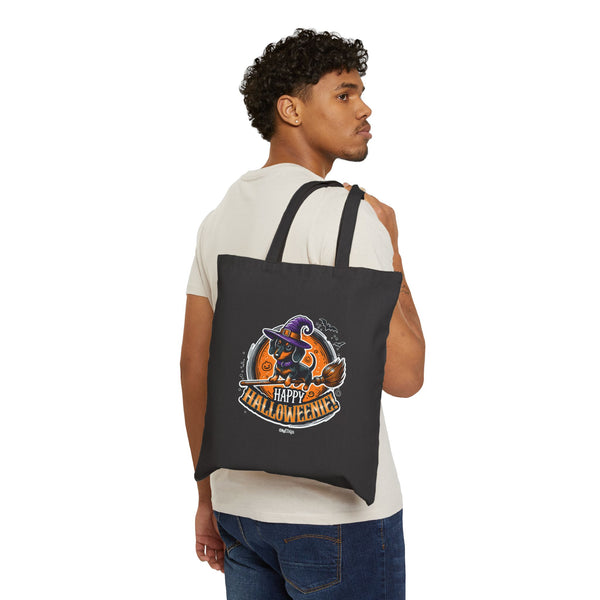 "Happy Halloweenie" - Canvas Tote Bag