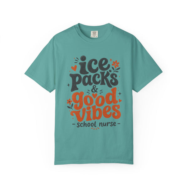 School Nurse Ice Packs - Comfort Colors Tee