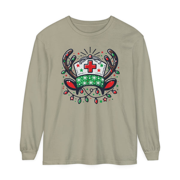 Reindeer Nurse - Long Sleeve Tee Shirt