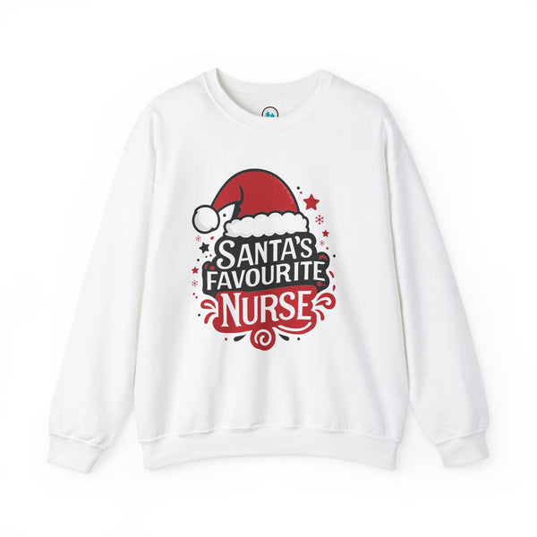 Santa's Favorite Nurse - Crew Neck Sweatshirt