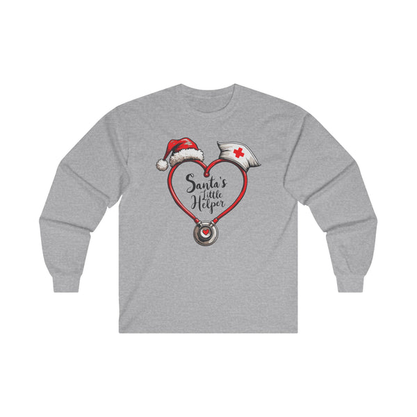 Santa's Little Helper Long Sleeve Tee - Unisex Holiday Shirt