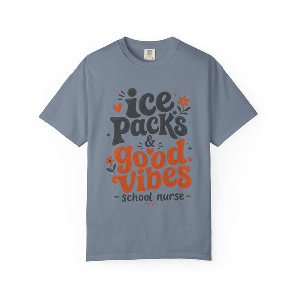 School Nurse Ice Packs - Comfort Colors Tee