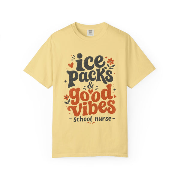 School Nurse Ice Packs - Comfort Colors Tee