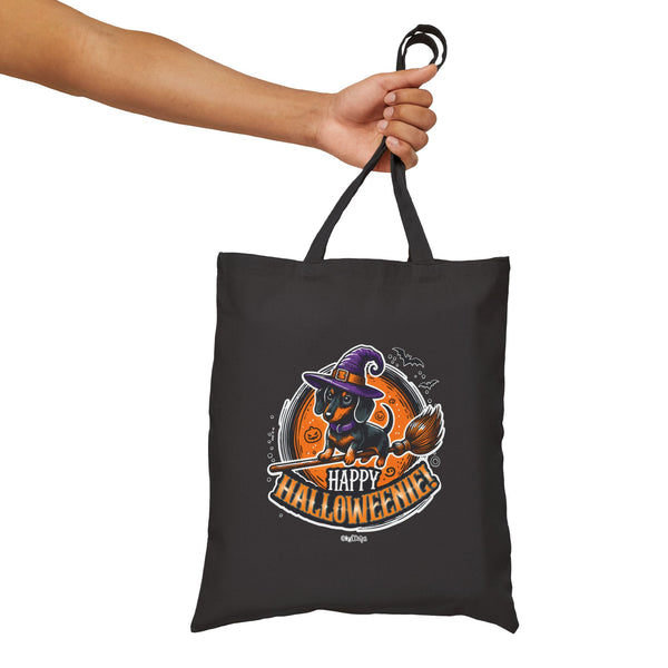 "Happy Halloweenie" - Canvas Tote Bag