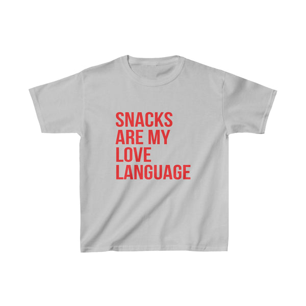 Snacks Are My Love Language Kids Tee