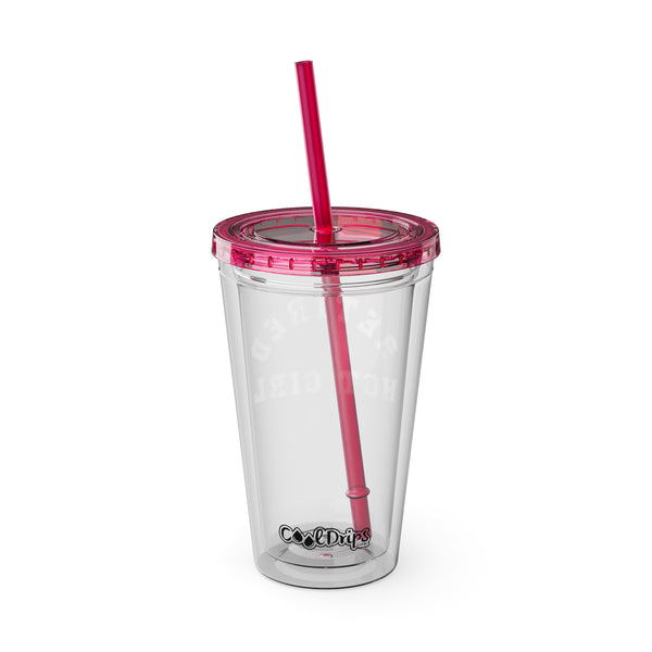 "Retired Hot Girl" -  Tumbler with Straw, 16oz