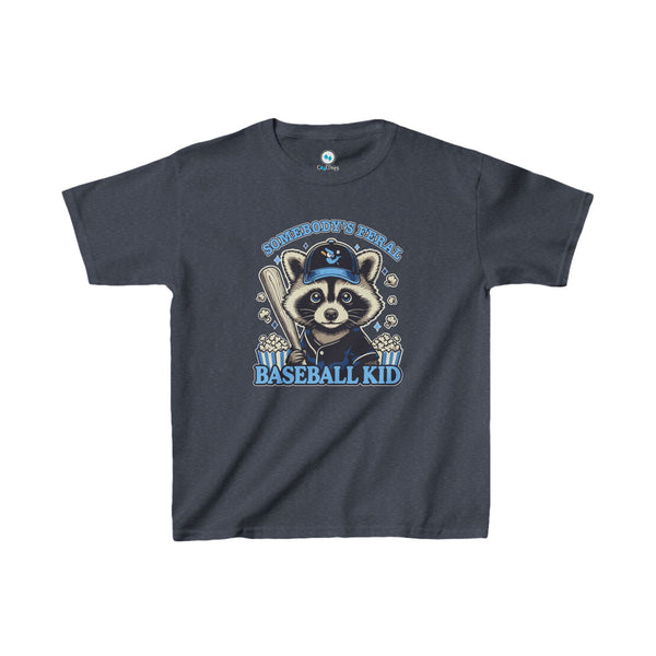 "Somebody's Feral Baseball Kid" - Heavy Cotton Kids Tee