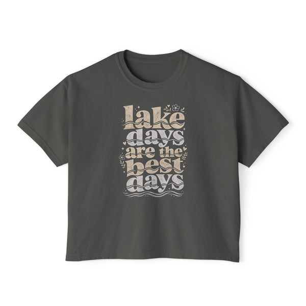 Lake Days Best Days - Womens Boxy Tee