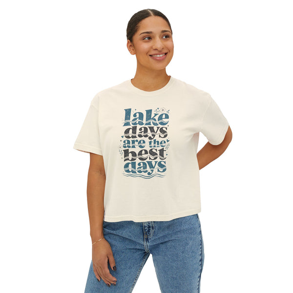 Lake Days Best Days - Womens Boxy Tee