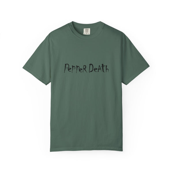 Pepper Death Graphic T-Shirt — Minimal Handwritten Logo Tee