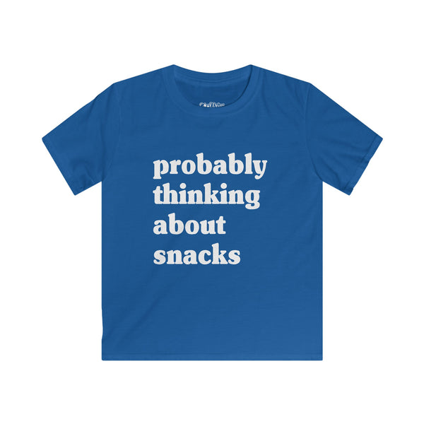 Probably Thinking About Snacks - Kids Softstyle T-Shirt