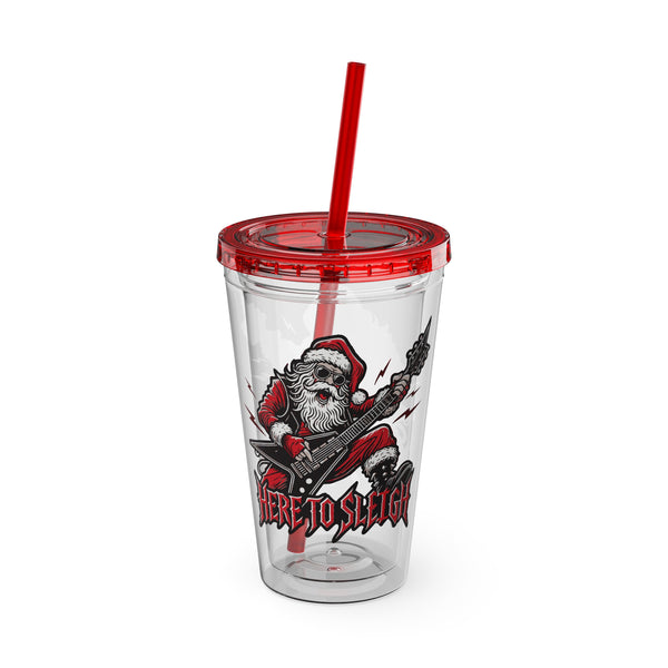 Here To Sleigh - Sunsplash 16oz Tumbler with Straw