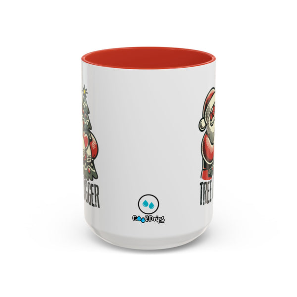 Tree Hugger Santa Coffee Mug - Festive Holiday Drinkware for Eco-Friendly Enthusiasts