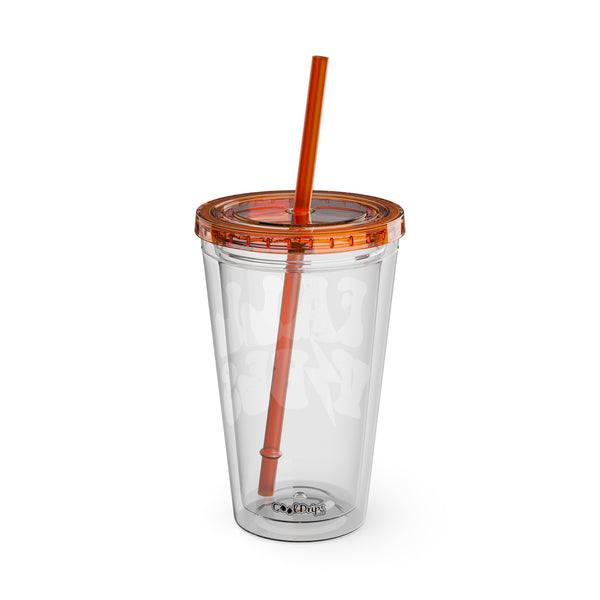 "Fall Vibes" -  Tumbler with Straw, 16oz