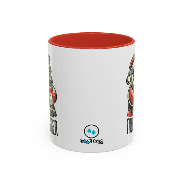 Tree Hugger Santa Coffee Mug - Festive Holiday Drinkware for Eco-Friendly Enthusiasts