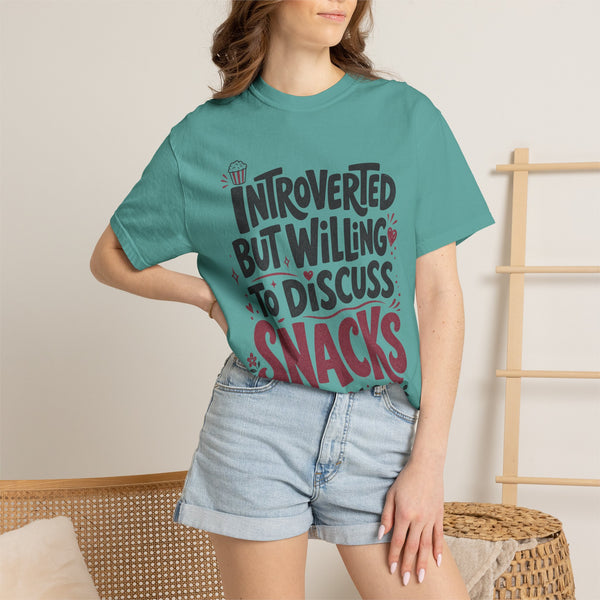 Willing to Discuss Snacks - Comfort Colors Tee