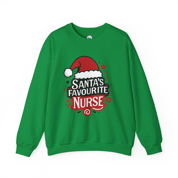 Santa's Favorite Nurse - Crew Neck Sweatshirt