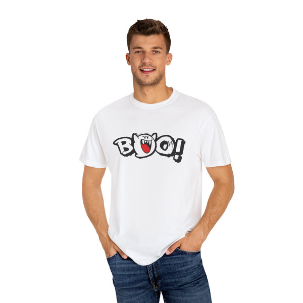 Boo! Fun Unisex Garment-Dyed T-Shirt for Halloween