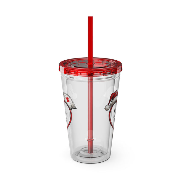 Santa's Little Helper - Sunsplash Tumbler with Straw