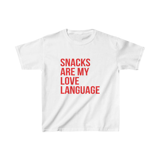 Snacks Are My Love Language Kids Tee