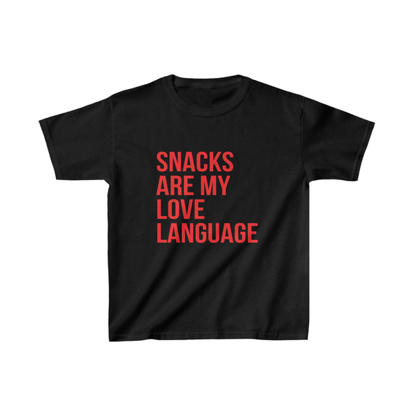 Snacks Are My Love Language Kids Tee