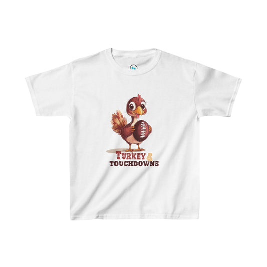 Turkey and Touchdowns - Kids Tee