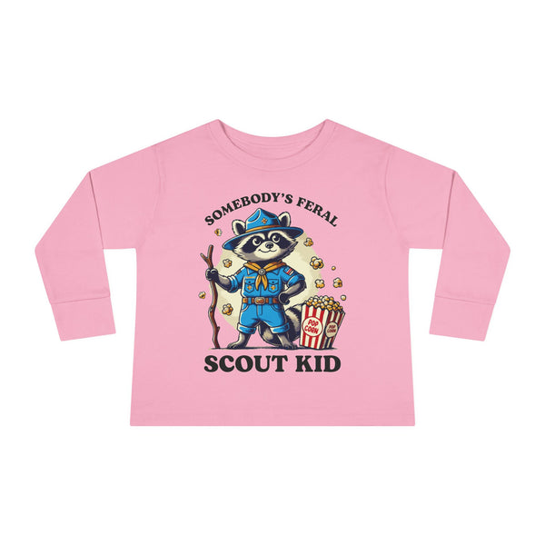 Somebody's Feral Scout Kid - Toddler Long Sleeve Tee