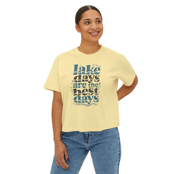 Lake Days Best Days - Womens Boxy Tee