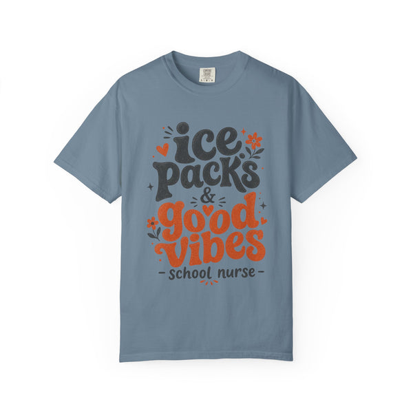 School Nurse Ice Packs - Comfort Colors Tee