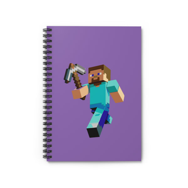 Minecraft-Themed Spiral Notebook, Ruled Line Journal for Gamers.