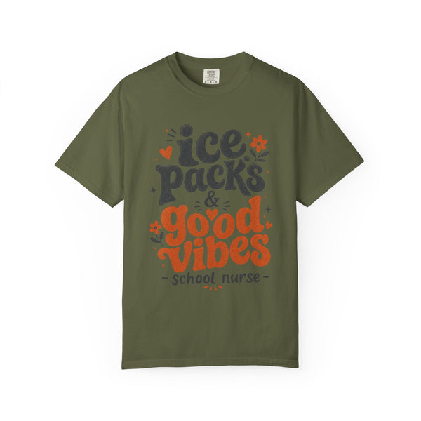 School Nurse Ice Packs - Comfort Colors Tee