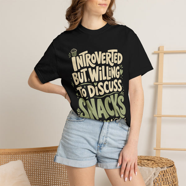 Willing to Discuss Snacks - Comfort Colors Tee