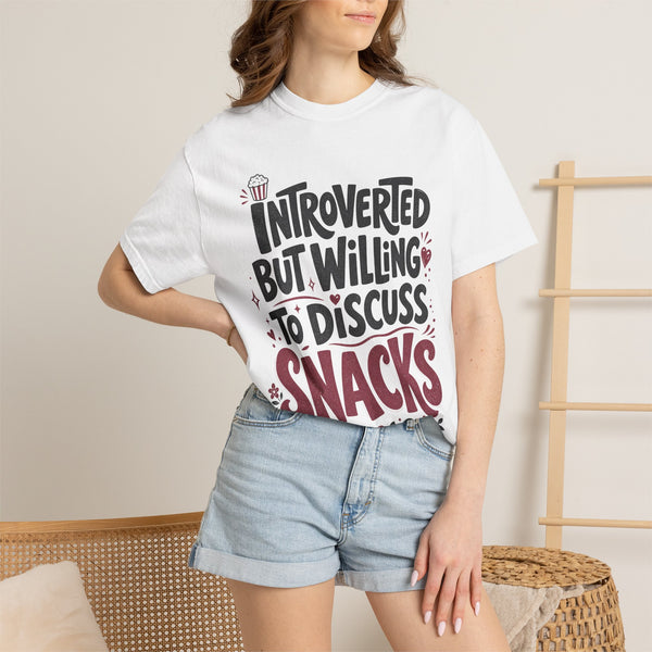 Willing to Discuss Snacks - Comfort Colors Tee