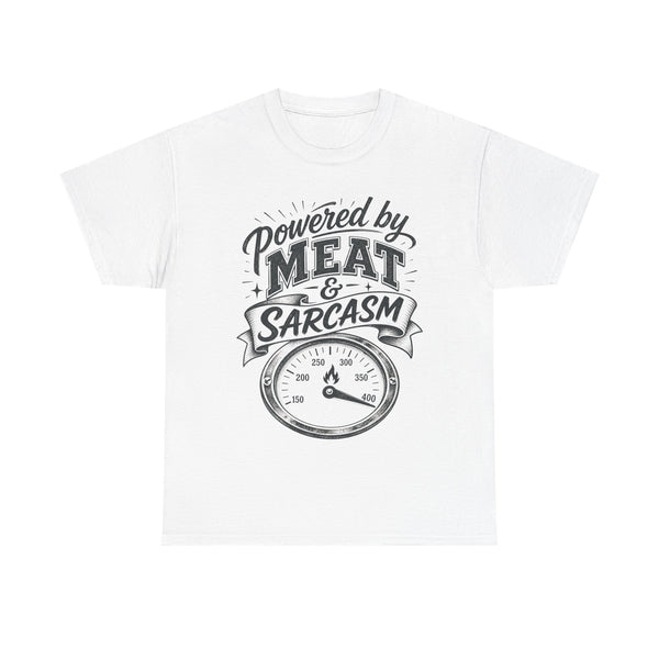 Powered by Meat & Sarcasm - T-Shirt