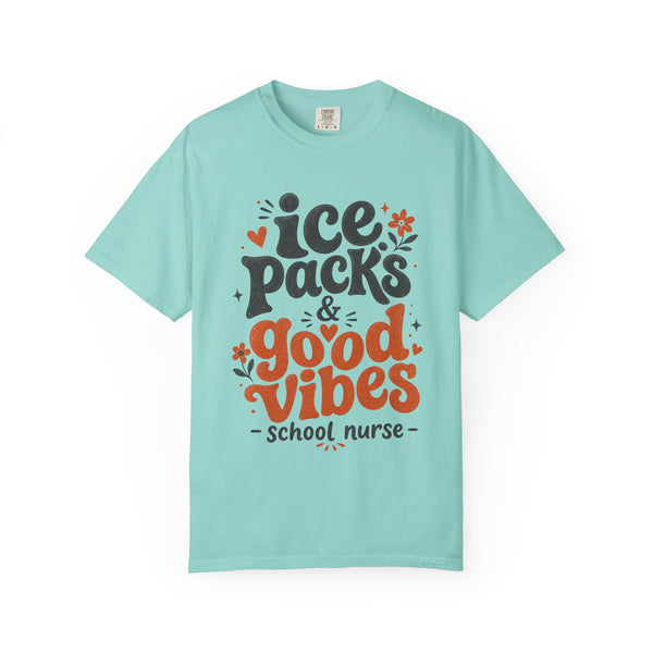 School Nurse Ice Packs - Comfort Colors Tee