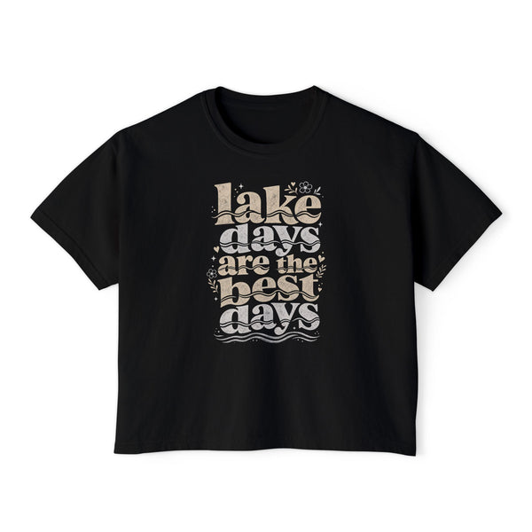 Lake Days Best Days - Womens Boxy Tee