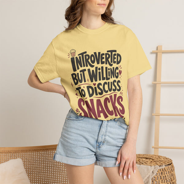 Willing to Discuss Snacks - Comfort Colors Tee