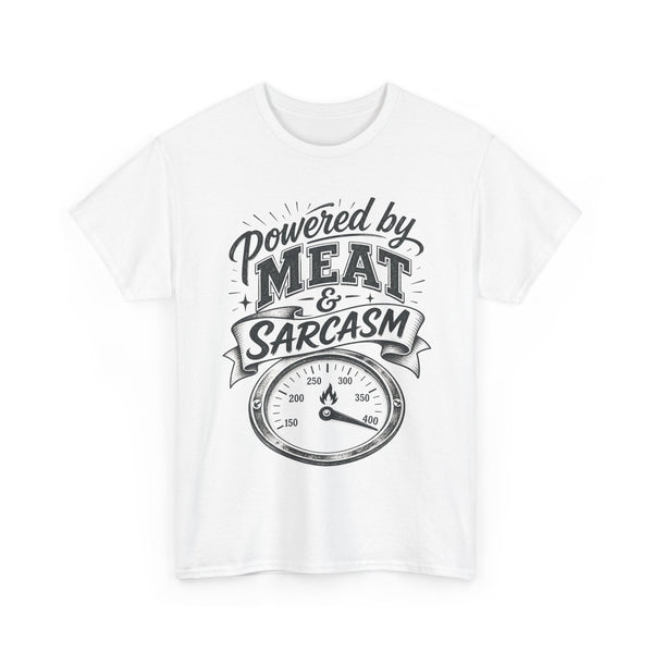 Powered by Meat & Sarcasm - T-Shirt